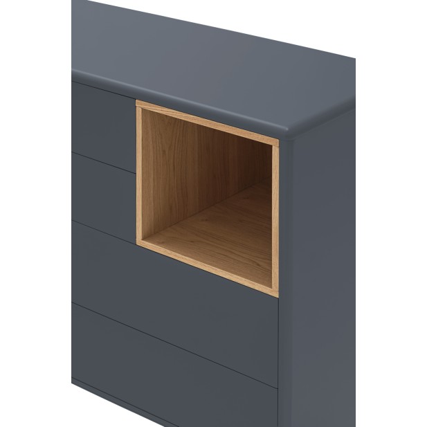 Cómoda CORVO 90x40 cm, DM Gris...