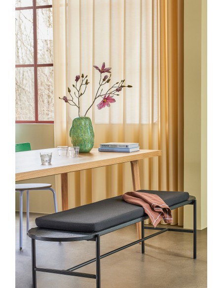 Banco NORM, Madera / Metal Negro - Hübsch