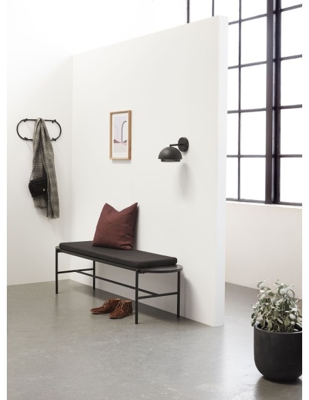 Banco NORM, Madera / Metal Negro - Hübsch