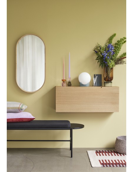 Banco NORM, Madera / Metal Negro - Hübsch