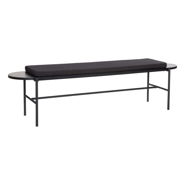 Banco NORM, Madera / Metal Negro - Hübsch. Vackart