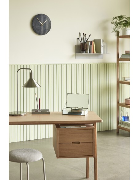 Taburete Bajo STACK, Metal / Textil Gris - Hübsch