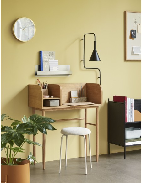 Taburete Bajo STACK, Metal / Textil Gris - Hübsch