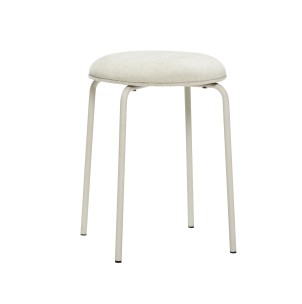 Taburete Bajo STACK, Metal / Textil Gris - Hübsch