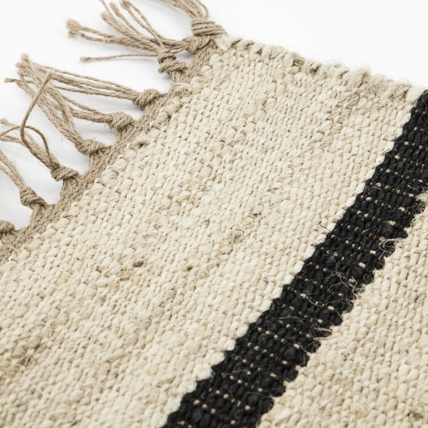 Alfombra HDSIMA 200x90 cm, Yute Negro...