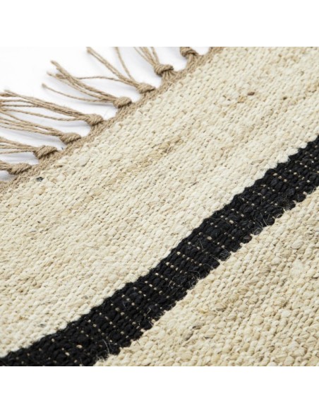 Alfombra HDSIMA 140x70 cm, Yute Negro / Natural - House Doctor