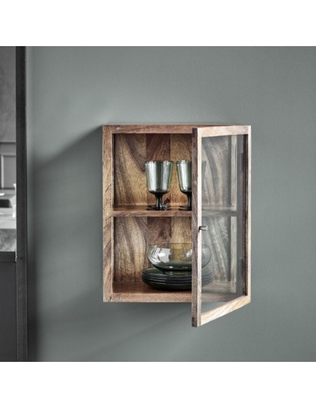 Vitrina HDMONTRE 40x51 cm, Mango Marrón Antiguo / Cristal - House Doctor