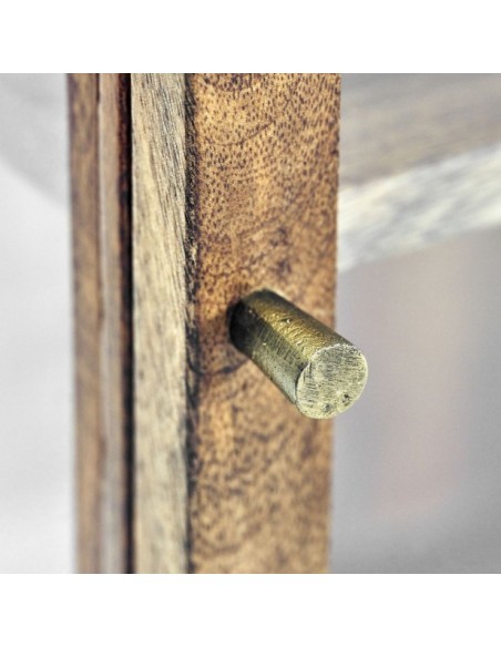 Vitrina HDMONTRE 40x80 cm, Mango Marrón Antiguo / Cristal - House Doctor