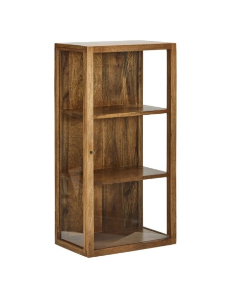 Vitrina HDMONTRE 40x80 cm, Mango Marrón Antiguo / Cristal - House Doctor