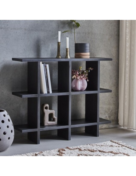 Estantería HDSET 100x80 cm, Mango Negro - House Doctor