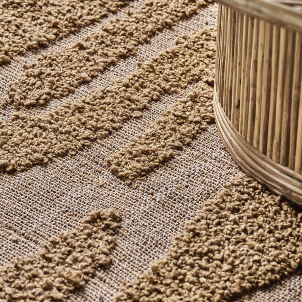 Alfombra HDGET 200x140 cm, Marrón -...