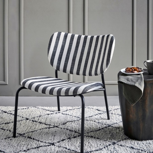 Sillón HDLONGA, Metal / Textil Negro...