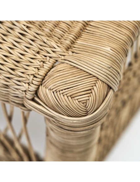 Taburete Bajo HDRIKA, Madera / Ratán Natural - House Doctor