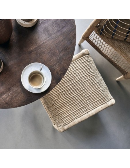 Taburete Bajo HDRIKA, Madera / Ratán Natural - House Doctor