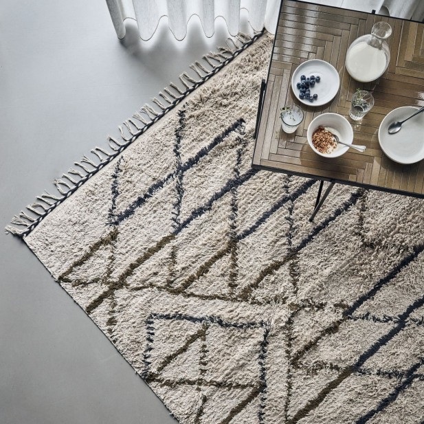 Alfombra HDINDI 200x140 cm, Algodón...