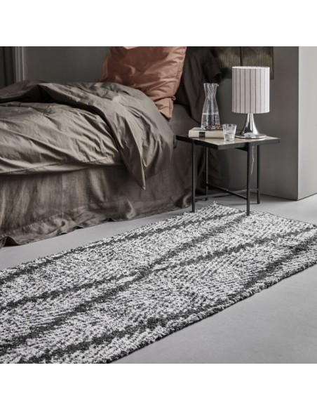 Alfombra HDKIN 200x90 cm, Blanco Roto / Negro - House Doctor