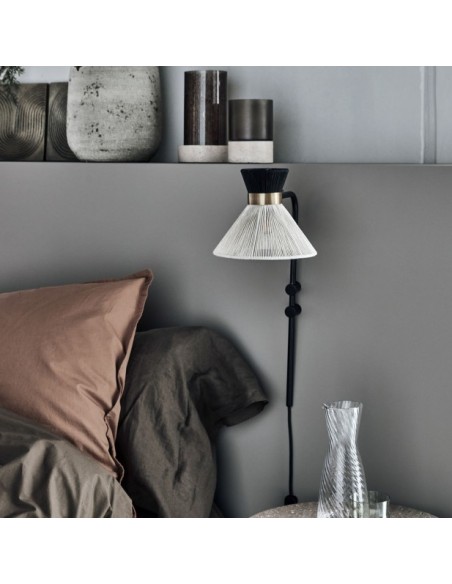 Aplique de Pared HDCORD, Metal Negro/Latón - House Doctor