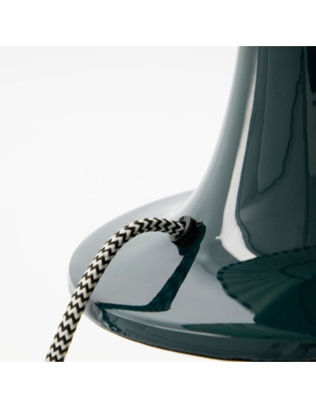 Lámpara de Mesa HDTULIP, Metal Verde / Textil Blanco - House Doctor