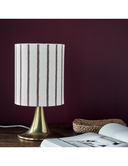 Lámpara de Mesa HDTULIP, Latón Antiguo / Textil Blanco - House Doctor