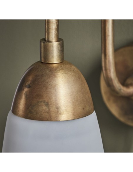 Aplique de Pared HDDROP, Latón Antiguo / Cristal Opal - House Doctor