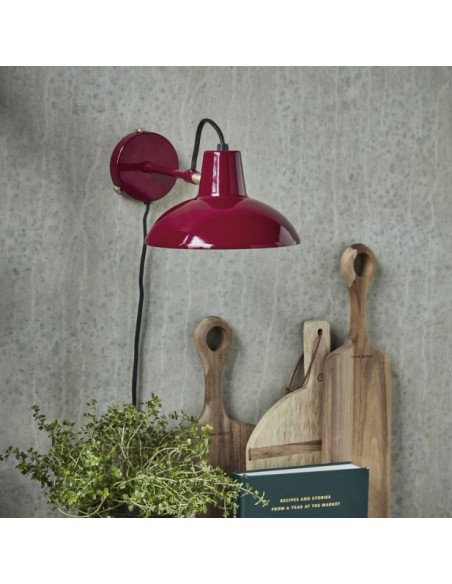Aplique HDDesk Ø18 cm, Metal Rojo - House Doctor