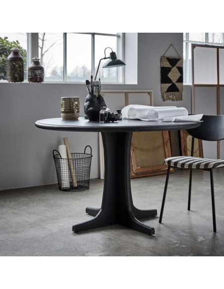 Mesa HDSHAKER Ø120 cm de Comedor, Mango Negro - House Doctor