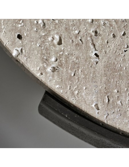 Mesa Auxiliar HDFULA, Piedra Gris / Metal Negro - House Doctor