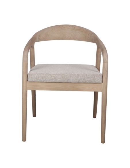Silla VENETO, Madera Natural / Textil Beige