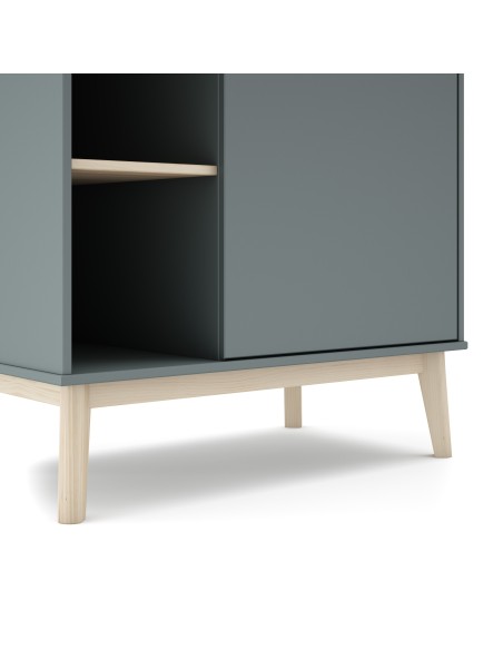 Armario FELIX 181 cm Alto, Madera Verde Caqui