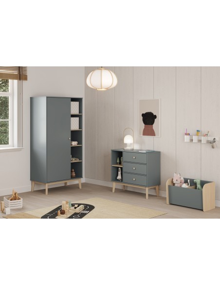 Armario FELIX 181 cm Alto, Madera Verde Caqui