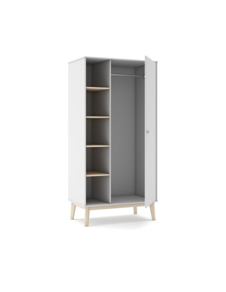Armario FELIX 181 cm Alto, Madera Blanca