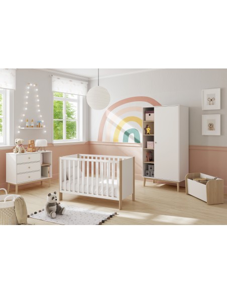 Armario FELIX 181 cm Alto, Madera Blanca