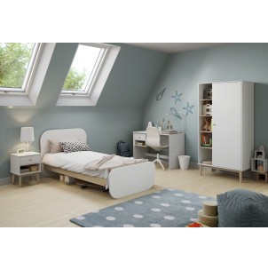 Armario FELIX 181 cm Alto, Madera Blanca - Vackart 2