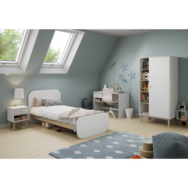 Armario FELIX 181 cm Alto, Madera Blanca