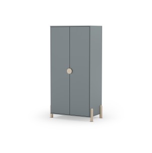 Armario LIVA 180 cm Alto, Madera Verde Caqui - Vackart
