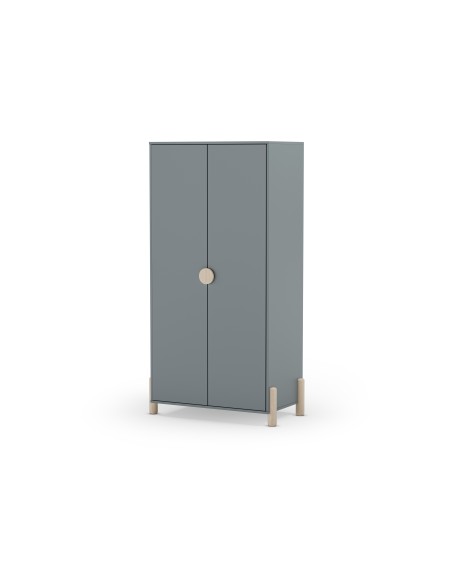 Armario LIVA 180 cm Alto, Madera Verde Caqui - Vackart