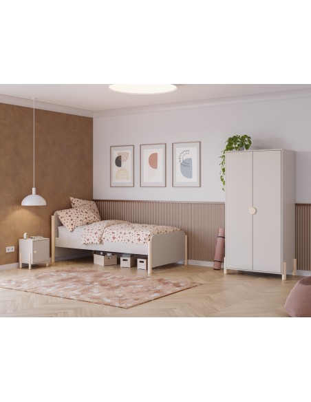 Armario LIVA 180 cm Alto, Madera Crema