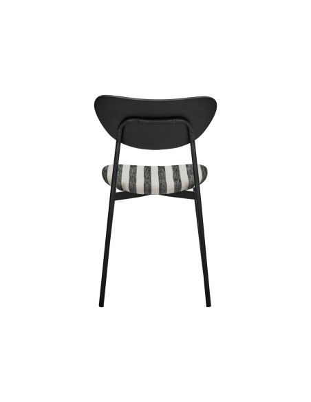 Set 2 Sillas MUST, Madera Negra / Metal / Textil Blanco Roto - House Doctor