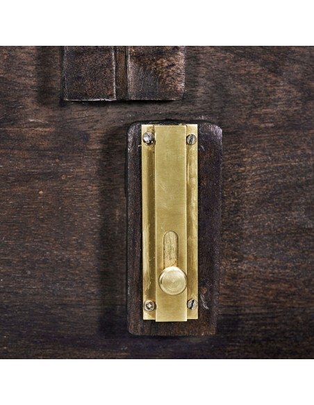 Mesa HDWINE Ø80 cm, Mango Natural / Metal - House Doctor