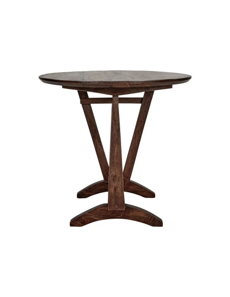 Mesa HDWINE Ø80 cm, Mango Natural / Metal - House Doctor