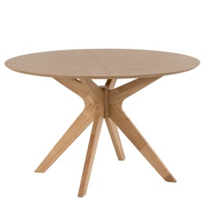 Mesa NORDAK Ø100 cm de Comedor, Roble - Vackart