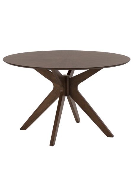 Mesa NORDAK Ø100 cm de Comedor, Nogal - Vackart
