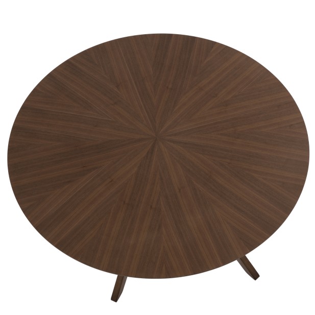 Mesa NORDAK Ø100 cm de Comedor, Nogal