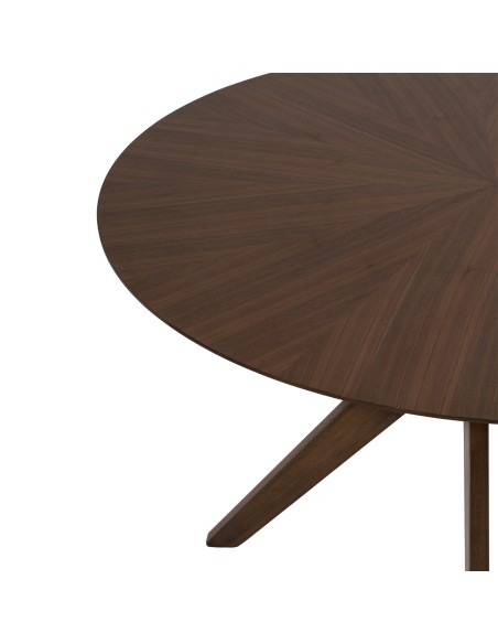 Mesa NORDAK Ø100 cm de Comedor, Nogal
