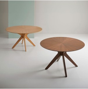 Mesa NORDAK Ø100 cm de Comedor, Nogal - Vackart 2