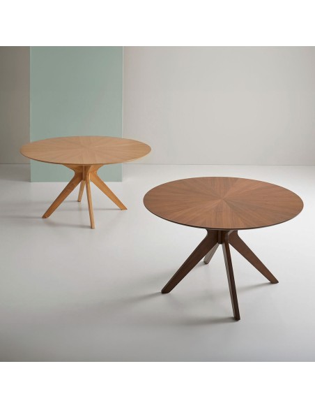 Mesa NORDAK Ø100 cm de Comedor, Nogal