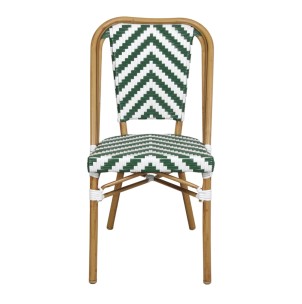 Silla Exterior PACIFIC, Metal / Ratán Sintético Blanca 2