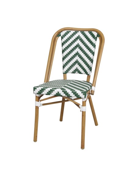 Silla Exterior PACIFIC, Metal / Ratán Sintético Blanca