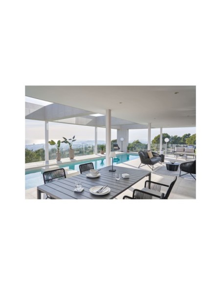 Sofá Branzie 3 plazas de cuerda negro 180 cm - Kave Home