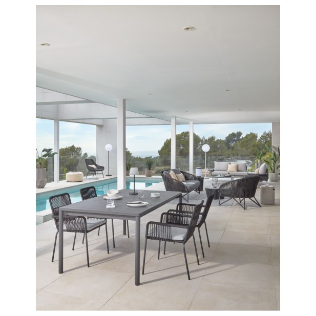 Sofá Branzie 3 plazas de cuerda negro... Sofá Branzie 3 plazas de cuerda negro...